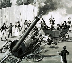 Richard Trevithick a construit un petit chemin de fer circulaire à Londres pour initier les gens au voyage en train