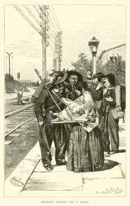 Fusiliers attendant un train