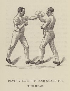 Garde de la tête droite (gravure) - English School