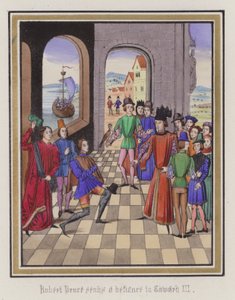 Robert Bruce défie le Roi Édouard III - English School