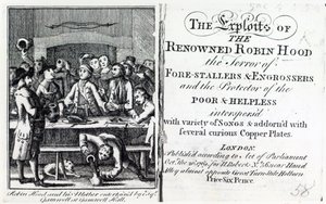 Robin des Bois et sa mère reçus par Esq Gamnell à Gamnell Hall, frontispice de 