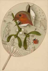 Merle et gui (chromolitho) - English School