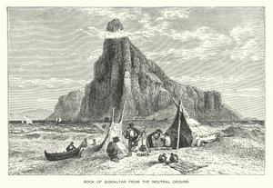 Rocher de Gibraltar depuis le terrain neutre - English School