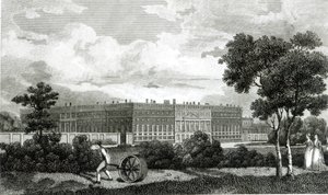 Rouler les pelouses au palais de Hampton Court, 7 mars 1807