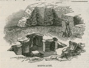Villa romaine découverte à Lower Thames Street, Londres : Hypocauste - English School