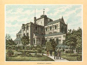 Abbaye de Romsey (lithographie couleur) - English School