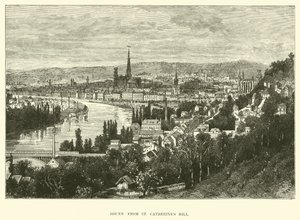Rouen depuis la colline de Sainte-Catherine