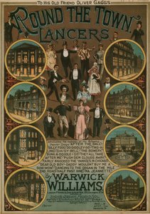 Round the Town Lancers par Warwick Williams; partition musicale - English School