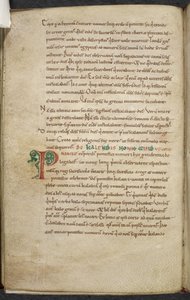 Royal 13. A.XI, f.47v Initiale P. De temporum ratione. Bède le Vénérable. Recueil de travaux sur le comput et l
