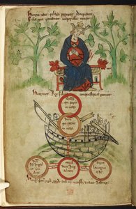 Le roi Henri I sur son trône, en deuil, illustration de la 