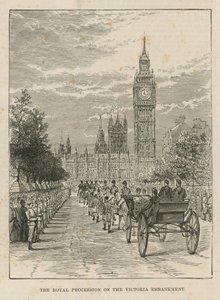 Procession royale sur le Victoria Embankment - English School