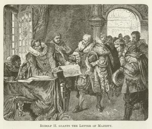 Rodolphe II accorde la Lettre de Majesté