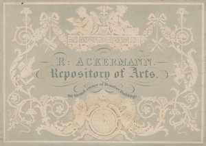 Rudolph Ackermann, carte de visite, embossée par Dobbs - English School