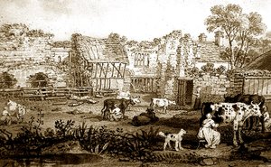 Manoir en Ruines avec Vaches à Traire, c.1800