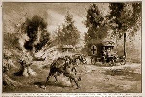 Courir le gant des obus allemands : Ambulances motorisées sous le feu sur le front occidental, 1914-19 - English School