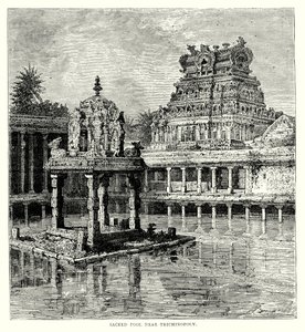 Piscine sacrée près de Trichinopoly (gravure)
