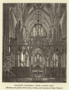 Cathédrale de Salisbury, chœur, vue vers l