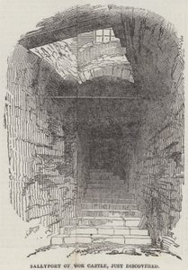 Sallyport du château de Windsor, récemment découvert (gravure) - English School