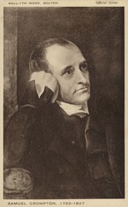 Samuel Crompton (1753-1827), inventeur anglais de la mule à filer (litho) - English School