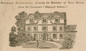 Sandford Manor House, Fulham, Londres, anciennement la demeure de Nell Gwynne - English School