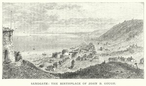Sandgate, le lieu de naissance de John B Gough (gravure) - English School
