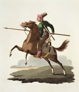 Saphir, de Costumes des diverses nations, Volume VII, Le Costume militaire de la Turquie, par Thomas MacLean, publié c.1800-18