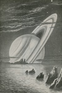 Saturne comme un soleil couchant - English School