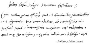 Julius Caesar Scaliger - English School