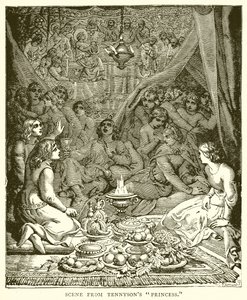 Scène de la Princesse de Tennyson - English School
