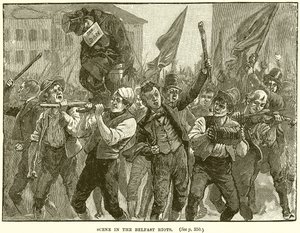 Scène des émeutes de Belfast - English School