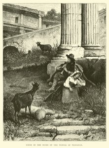 Scène dans les ruines du Temple de Vespasien