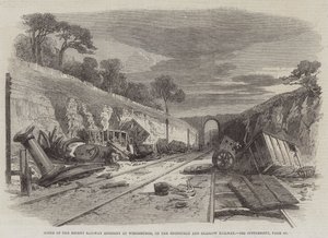 Scène du Récent Accident Ferroviaire à Winchburgh, sur le Chemin de Fer d