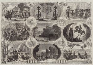 Scènes des pantomimes et extravagances - English School