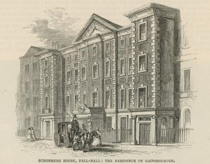 Schomberg House, Pall Mall, Londres, résidence de Thomas Gainsborough - English School
