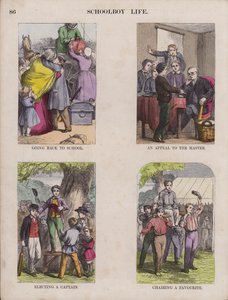 Vie de collégien (gravure en couleur) - English School