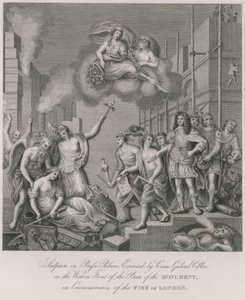 Sculpture en bas-relief sur le front occidental de la base du Monument (gravure) - English School