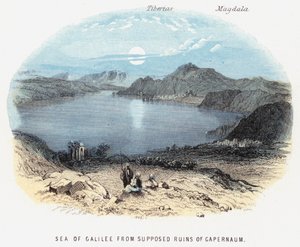 Mer de Galilée depuis les ruines supposées de Capharnaüm