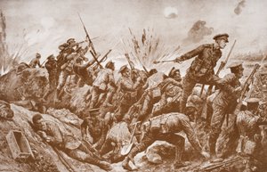 Sous-lieutenant G.H. Woolley dans la défense de la colline 60 avec ses hommes