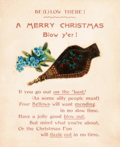 Ensemble de soufflets, carte de Noël