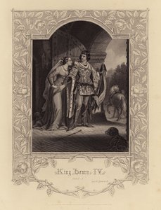 Shakespeare : Roi Henri IV, Partie 1, Acte II, Scène 3 (gravure) - English School