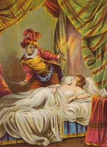 Shakespeare : Othello, Desdémone au lit, endormie
