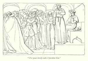 Mesure pour mesure de Shakespeare; Claudio pardonné par le duc - English School