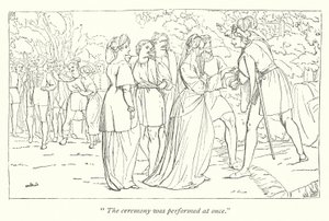 La Nuit des rois de Shakespeare; Orsino recevant Viola des mains de son protecteur