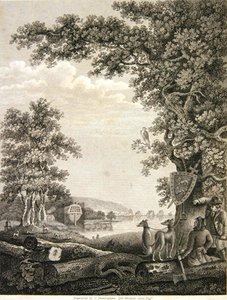 Constructeurs de navires dans la New Forest, gravé par C. Sheringham pour Percival Lewis
