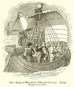 Navires de guerre du XVe siècle - English School