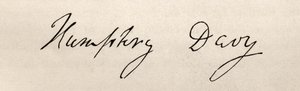 Signature de Sir Humphry Davy (1778-1829)