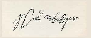 Signature de William Shakespeare, tirée de 