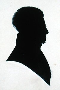 Silhouette de GB, du carnet de croquis de Michael Faraday
