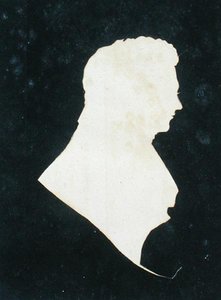 Silhouette de Michael Faraday (1800-79) de son propre album