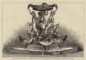 Épergne en argent en forme de fontaine, cadeau des gentilshommes d
